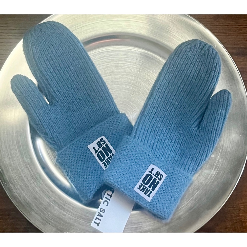 New Blue Attic Salt Take No Sh*t Stretch Knit Gloves/Mittens Unisex One Size NWT